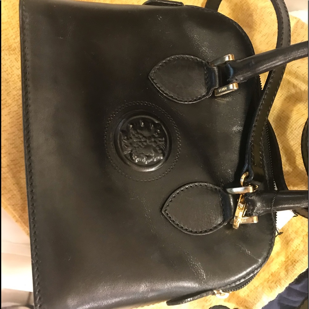 🎉HP🎉FENDI Vintage Leather Janus Mini Dome Bag - Picture 9 of 14